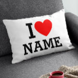 I Heart Name Decorative Cushion<br><div class="desc">Write your desired Name or Text on the name Section.</div>