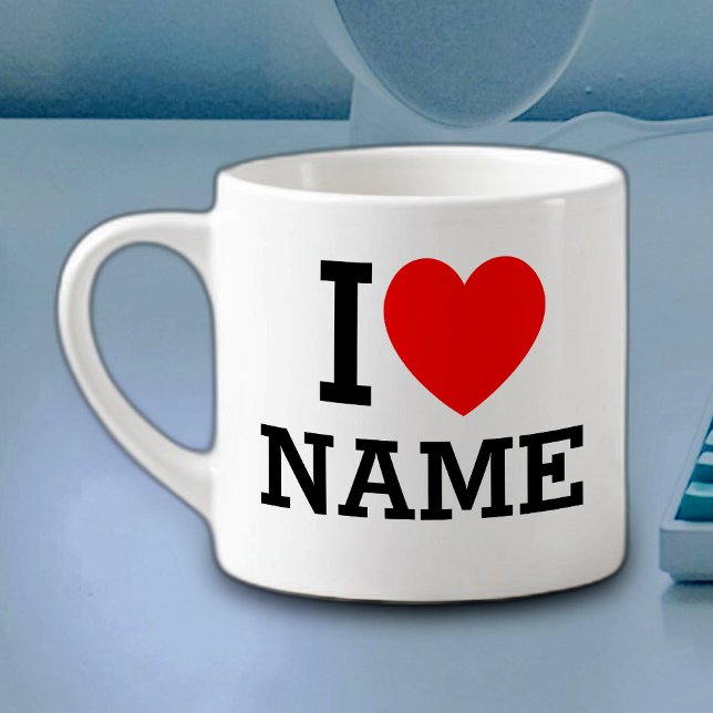 I Heart Name Espresso Cup (Creator Uploaded)
