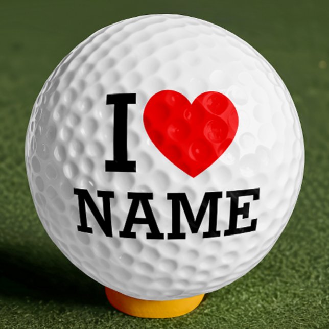 I Heart Name Golf Balls (Creator Uploaded)