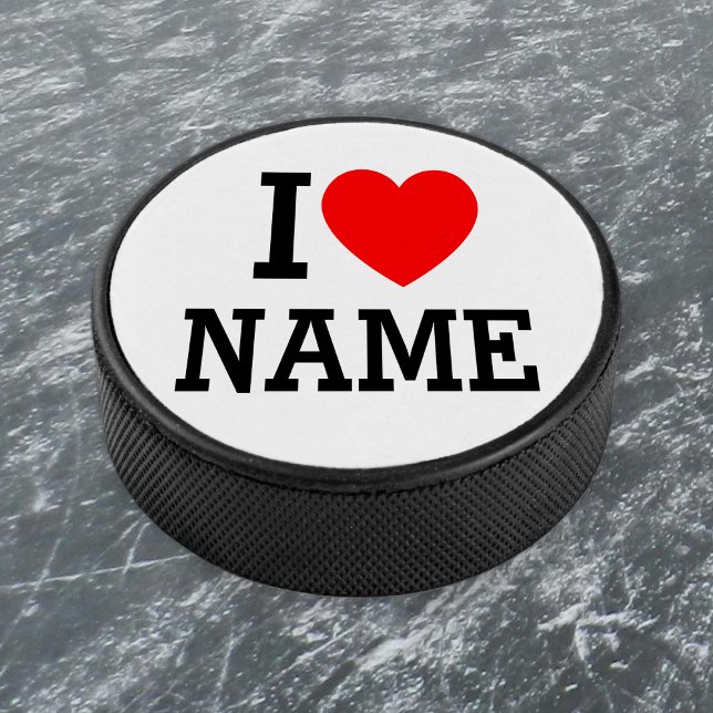 I Heart Name Hockey Puck (Creator Uploaded)