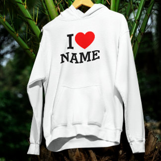 I Heart Name Hoodie