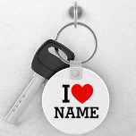 I Heart Name Key Ring<br><div class="desc">Write your desired Name or Text on the name Section.</div>