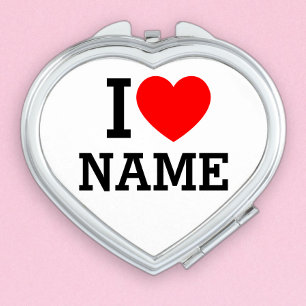 I Heart Name Makeup Mirror