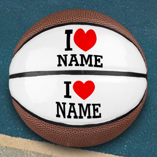I Heart Name Mini Basketball (Creator Uploaded)