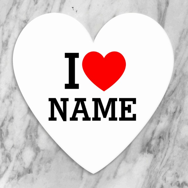 I Heart Name Paper Coaster (Creator Uploaded)