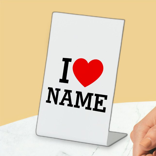 I Heart Name Pedestal Sign (Creator Uploaded)
