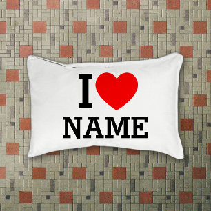 I Heart Name Pet Bed