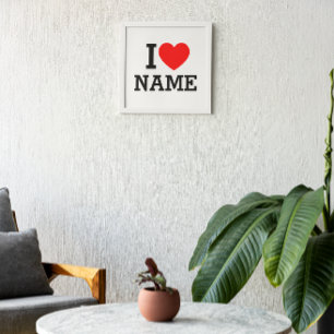 I Heart Name Photo Print