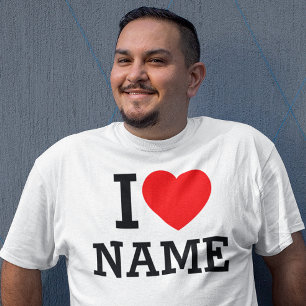 I Heart Name Plus Size T-Shirt