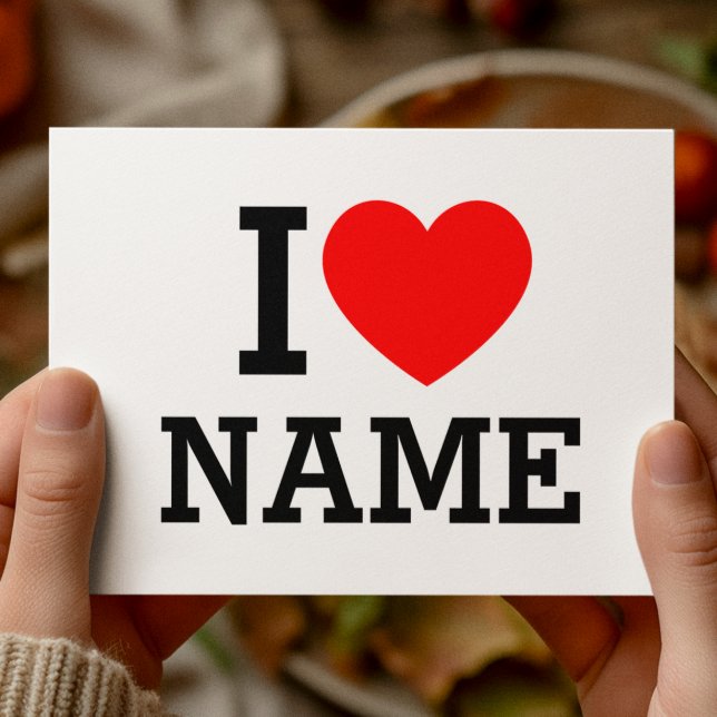 I Heart Name Postcard (Creator Uploaded)