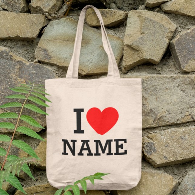 I Heart Name Tote Bag (Creator Uploaded)