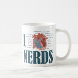 I Heart NERDS Coffee Mug<br><div class="desc">Do you go weak in the knees for quantum physicists? Does the use of binomial nomenclature send tingles up your spine?...  Me neither,  but I LOOOVE NERDS! A 220 Clothing original.     



 



   


com</div>