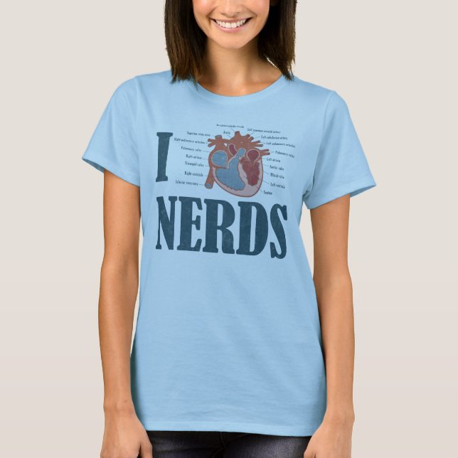 I Heart NERDS T-Shirt (Front)