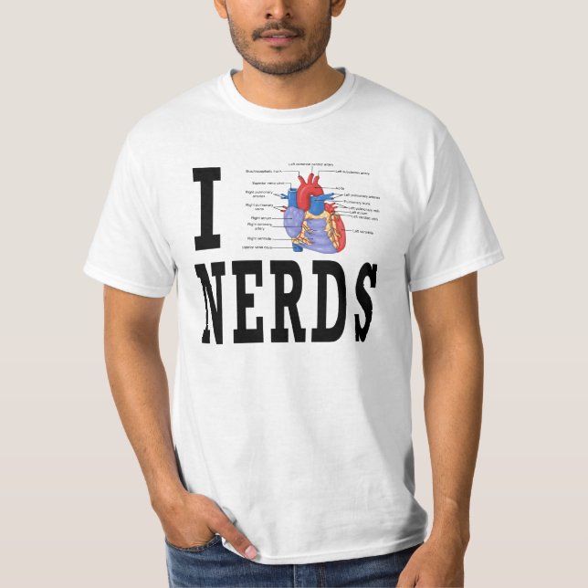 I Heart Nerds T-Shirt (Front)