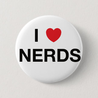I HEART NERDS T-shirt 6 Cm Round Badge