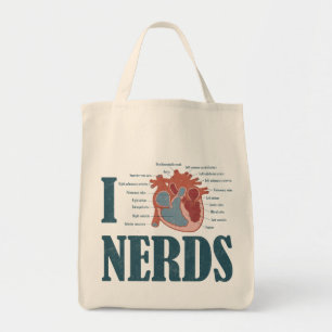 I Heart NERDS Tote Bag