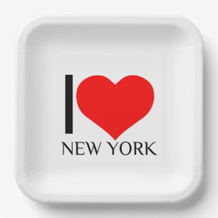 I HEART NEW YORK PAPER PLATE