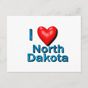 I Heart North Dakota Postcard