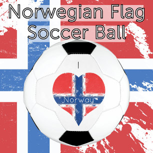 I Heart Norway Norwegian Flag Soccer Ball