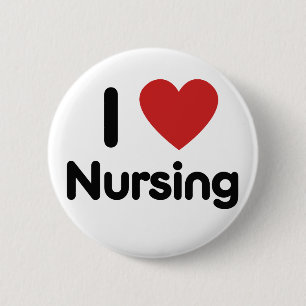 I heart Nursing 6 Cm Round Badge