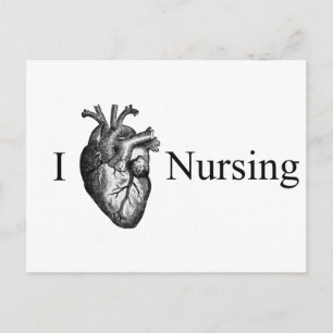 I Heart Nursing Postcard