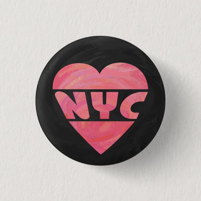 I Heart NYC 3 Cm Round Badge (Front)