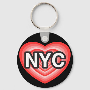 I heart NYC. I love NYC. New York City. I heart NY Key Ring