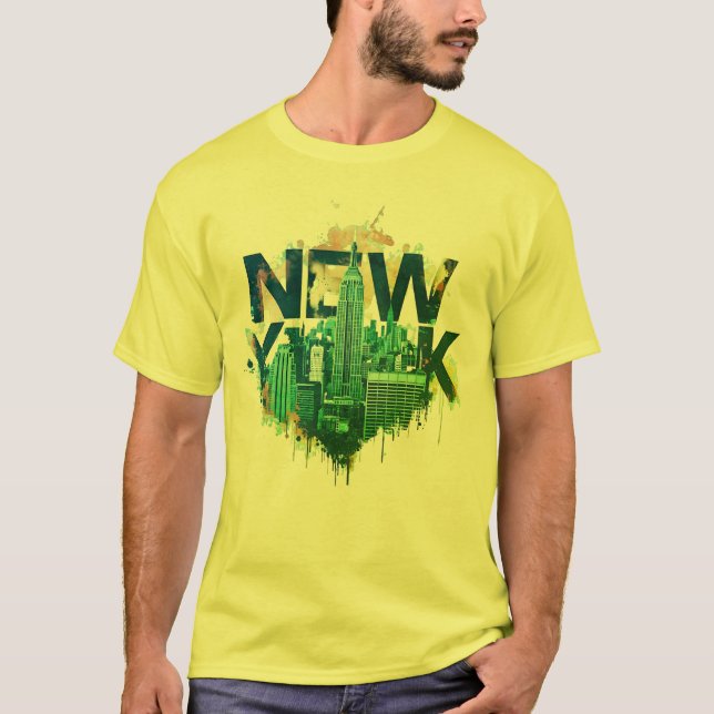 I Heart NYC" T-shirt - Casual New York City Urban  (Front)