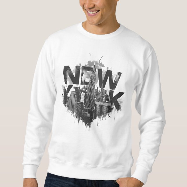 I Heart NYC" T-shirt - Casual New York City Urban  Sweatshirt (Front)