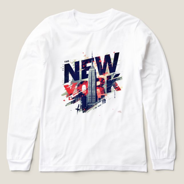 I Heart NYC" T-shirt - Casual New York City Urban  Tri-Blend Shirt (Design Front)