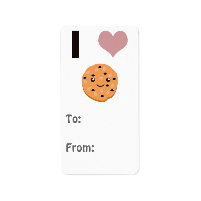 I heart Oatmeal Cookies Label (Front)