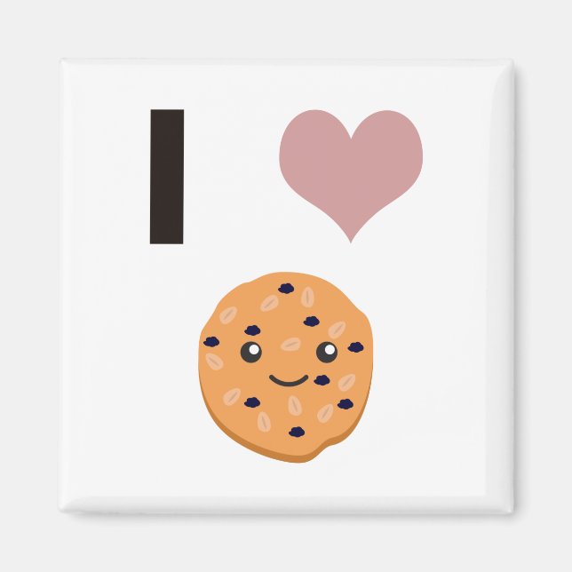 I heart Oatmeal Cookies Magnet (Front)
