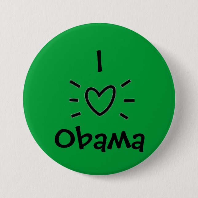 I "HEART" OBAMA! 7.5 CM ROUND BADGE (Front)