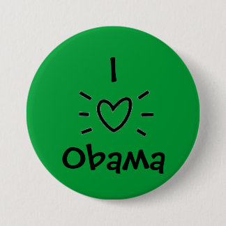 I "HEART" OBAMA! 7.5 CM ROUND BADGE