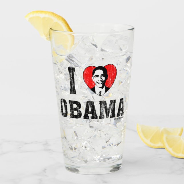 I Heart Obama Glass (Front Ice)