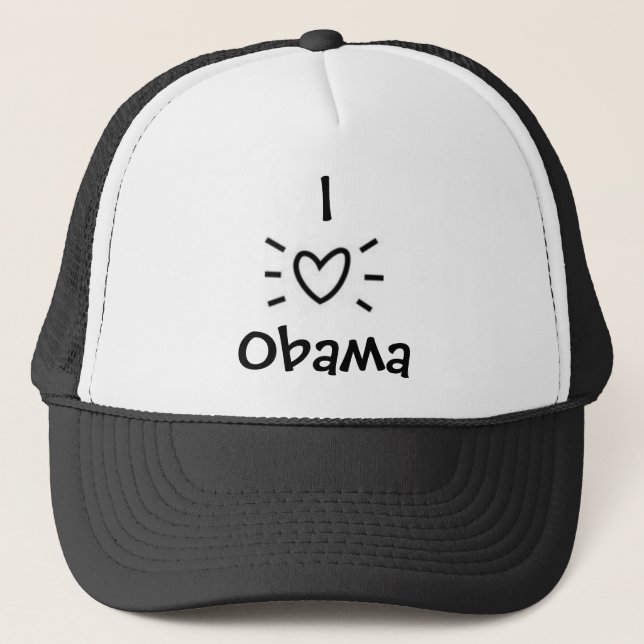I "HEART" OBAMA! TRUCKER HAT (Front)