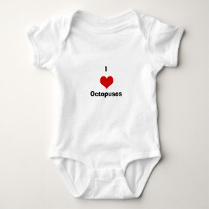 I Heart Octopuses - Octopus Running Baby Bodysuit