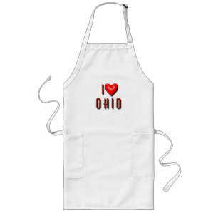 I Heart Ohio Long Apron
