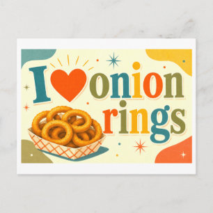 "I [Heart] Onion Rings" Postcard