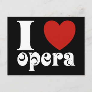 I Heart Opera Lovers Gift Postcard