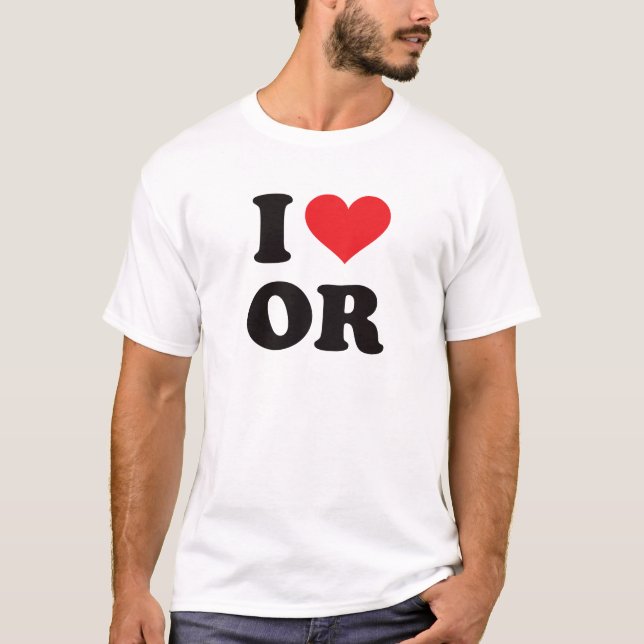 I Heart OR - Oregon T-Shirt (Front)