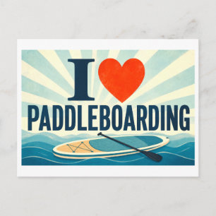 "I [Heart] Paddleboarding" Postcard