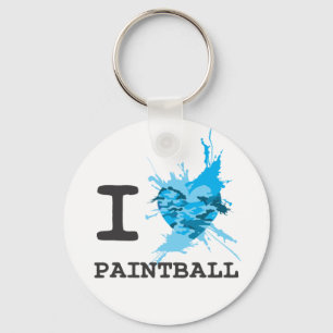I Heart Paintball Key Ring