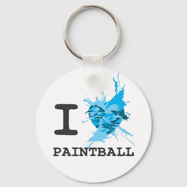 I Heart Paintball Key Ring (Front)