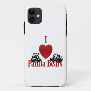 I Heart Panda Bears Fun Case-Mate iPhone Case