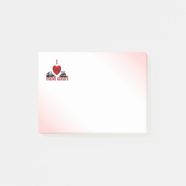 I Heart Panda Bears Post-it Notes (Front)