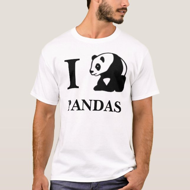 I Heart Pandas T-Shirt (Front)