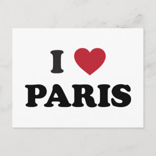 I Heart Paris France Postcard