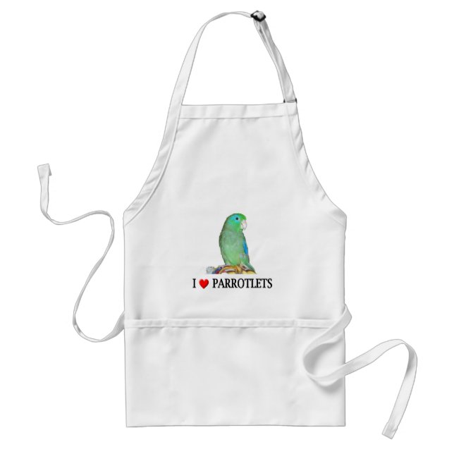 I "heart" parrotlets standard apron (Front)