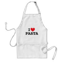 I heart pasta kitchen apron for cooking